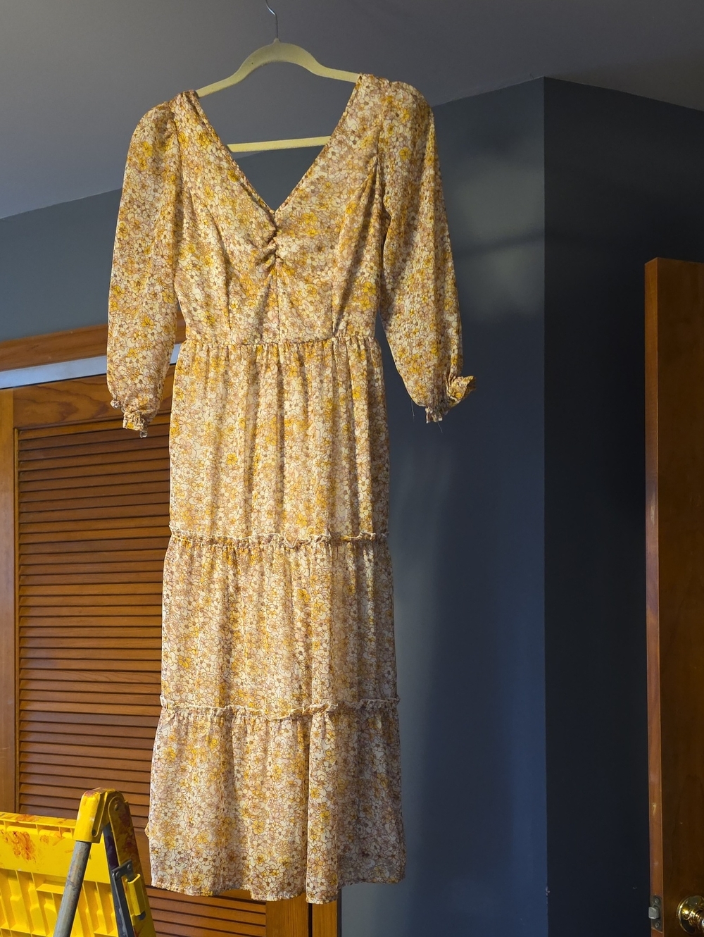 Sincerely Jules Yellow Floral Tiered Maxi Dress